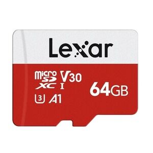 Lexar 64GB Micro SD Card w/ Adapter for Switch Phone Camera 4K Video 100MB/s NEW